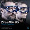 Safety Goggles Dark Blue Clear