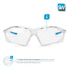 SolidWork professional safety glasses with integrated side protection - eye protection with clear, fog-free, scratch-resistant and UV protective coated lenses