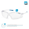 SolidWork professional safety glasses with integrated side protection - eye protection with clear, fog-free, scratch-resistant and UV protective coated lenses