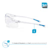 SolidWork professional safety glasses with integrated side protection - eye protection with clear, fog-free, scratch-resistant and UV protective coated lenses