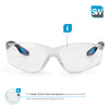 SolidWork SW8314 professional safety glasses with integrated side protection - eye protection with clear, fog-free, scratch-resistant and UV protective coated lenses - Spectacles for shooting