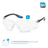 SolidWork SW8314 professional safety glasses with integrated side protection - eye protection with clear, fog-free, scratch-resistant and UV protective coated lenses - Spectacles for shooting