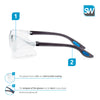 SolidWork SW8314 professional safety glasses with integrated side protection - eye protection with clear, fog-free, scratch-resistant and UV protective coated lenses - Spectacles for shooting