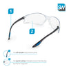SolidWork SW8314 professional safety glasses with integrated side protection - eye protection with clear, fog-free, scratch-resistant and UV protective coated lenses - Spectacles for shooting