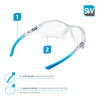 SolidWork SW8316 professional safety glasses with integrated side protection - eye protection with clear, fog-free, scratch-resistant and UV protective coated lenses - Spectacles