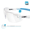SolidWork SW8316 professional safety glasses with integrated side protection - eye protection with clear, fog-free, scratch-resistant and UV protective coated lenses - Spectacles
