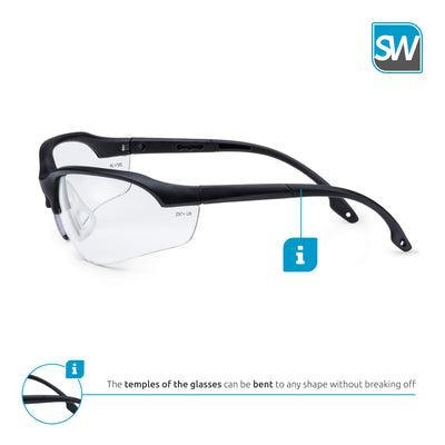 SolidWork SW8316 premium safety glasses for shooting | eye protection for pro gun shooters