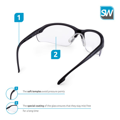 SolidWork SW8316 premium safety glasses for shooting | eye protection for pro gun shooters