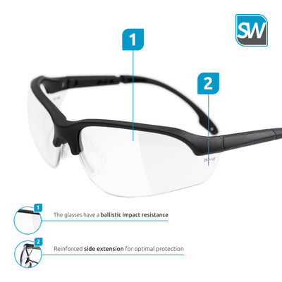 SolidWork SW8316 premium safety glasses for shooting | eye protection for pro gun shooters