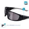 SolidWork SW8317 professional safety glasses with integrated side protection - eye protection with clear, fog-free, scratch-resistant and UV protective coated lenses - Spectacles