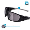 SolidWork SW8317 professional safety glasses with integrated side protection - eye protection with clear, fog-free, scratch-resistant and UV protective coated lenses - Spectacles