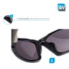 SolidWork SW8317 professional safety glasses with integrated side protection - eye protection with clear, fog-free, scratch-resistant and UV protective coated lenses - Spectacles