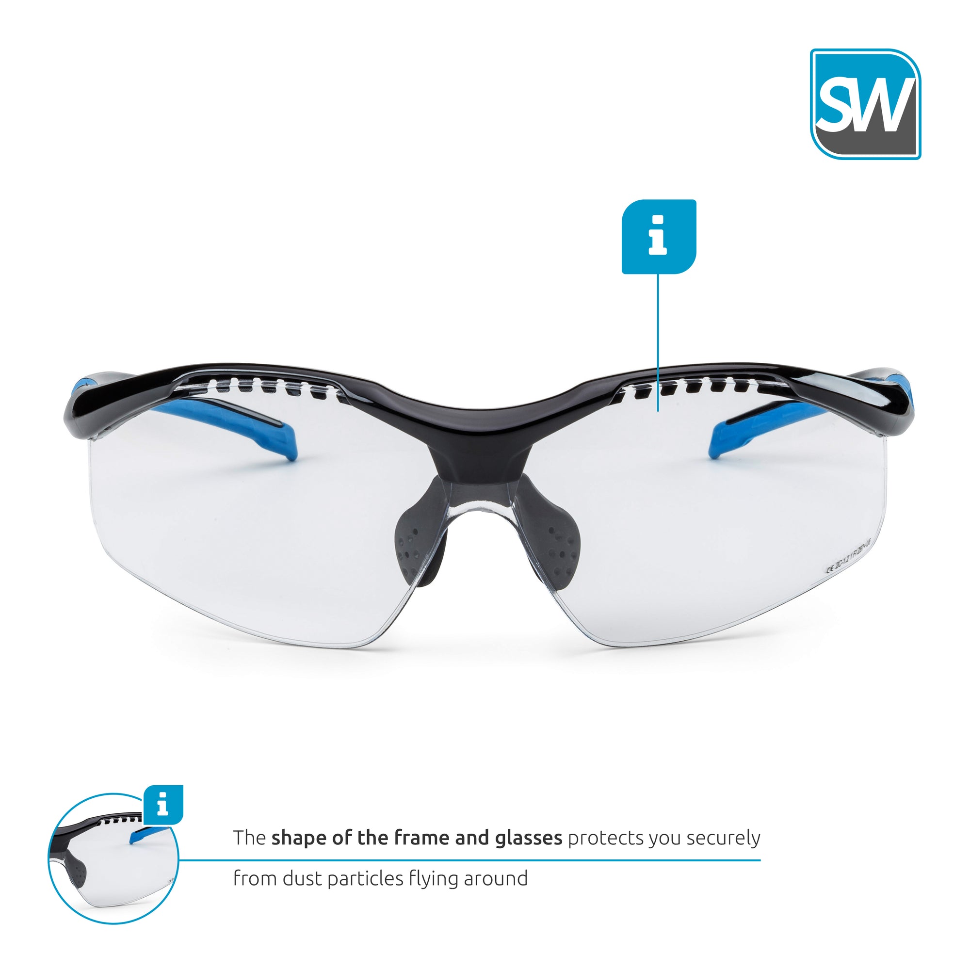 Professional clearance safety glasses