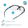 SolidWork SW8318 professional safety glasses with integrated side protection - eye protection with clear, fog-free, scratch-resistant and UV protective coated lenses - Spectacles