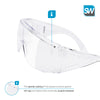 SolidWork SW8319 professional safety glasses with integrated side protection - eye protection with clear, fog-free, scratch-resistant and UV protective coated lenses - Spectacles (Clear Glasses)