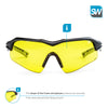 SolidWork SW8321 premium safety glasses for shooting | eye protection for pro gun shooters