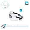 SolidWork SW8322 professional safety glasses with integrated side protection - eye protection with clear, fog-free, scratch-resistant and UV protective coated lenses - Spectacles for shooting