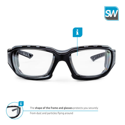 SolidWork SW8323 premium safety glasses for shooting | eye protection for pro gun shooters