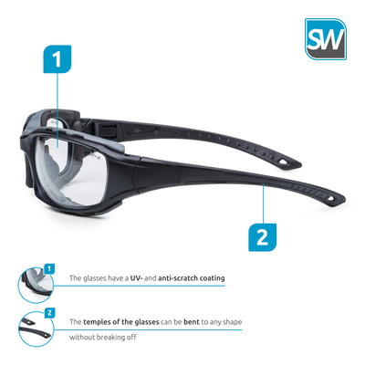 SolidWork SW8323 premium safety glasses for shooting | eye protection for pro gun shooters