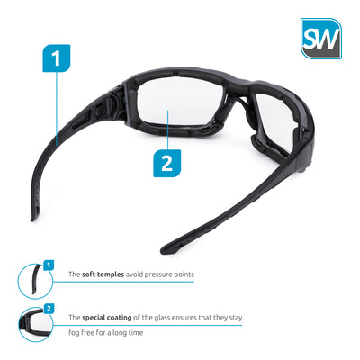 SolidWork SW8323 premium safety glasses for shooting | eye protection for pro gun shooters