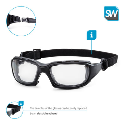 SolidWork SW8323 premium safety glasses for shooting | eye protection for pro gun shooters