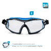 SolidWork SW8324 Safety Goggles with universal fit, Safety Glasses with Clear, Fog-Free, Anti Scratch and UV Protection Coated Lenses, Spectacles for Eye Protection