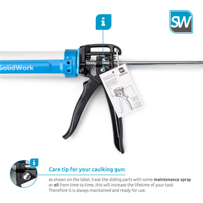 SolidWork professional Caulk Gun with highest 24:1 leverage