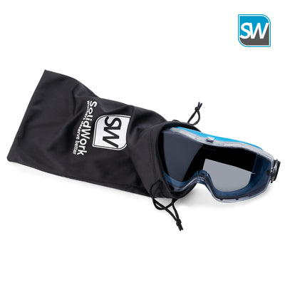 SolidWork microfiber pouch for safety goggles, bag to protect your glasses from scratches and other damages