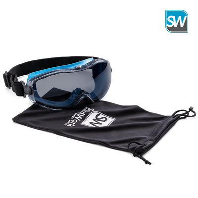 SolidWork microfiber pouch for safety goggles, bag to protect your glasses from scratches and other damages