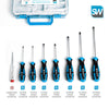 SolidWork SW1110 8-Piece Screwdrivers Set in a Sturdy Tool case - Magnetic Screwdriver Set Made of high-Quality Chrome Vanadium Including Voltage Tester