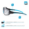 SolidWork professional mirror safety glasses with integrated side protection - eye protection with clear, fog-free, scratch-resistant and UV protective coated lenses - Spectacles incl. storage bag