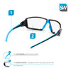 SolidWork professional safety glasses with integrated side protection - eye protection with clear, fog-free, scratch-resistant and UV protective coated lenses - Spectacles incl. storage bag