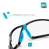 SolidWork professional safety glasses with integrated side protection - eye protection with clear, fog-free, scratch-resistant and UV protective coated lenses - Spectacles incl. storage bag