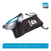 SolidWork professional mirror safety glasses with integrated side protection - eye protection with clear, fog-free, scratch-resistant and UV protective coated lenses - Spectacles incl. storage bag