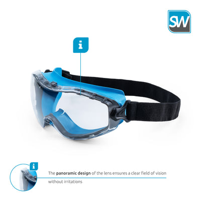 SolidWork SW8301 Safety Goggles with universal fit